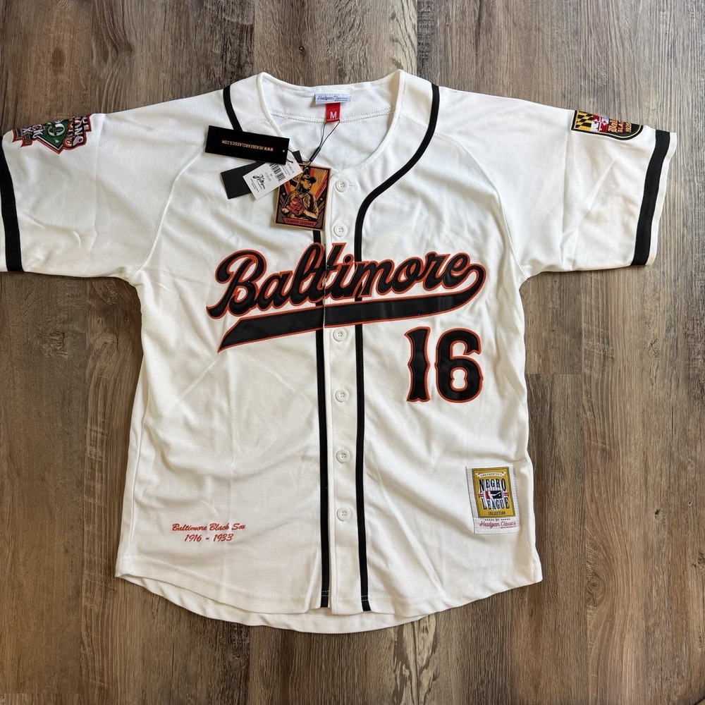 NWT Headgear Classics Negro League Baltimore Black Sox Baseball Jersey Mens Med
